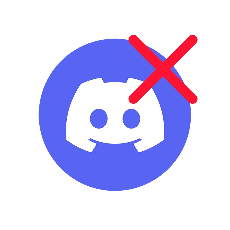Logo discord avec un refus